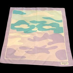 Vintage Daniel Hechter Paris Scarf Modern Print 70s Made In Italy Square Chic